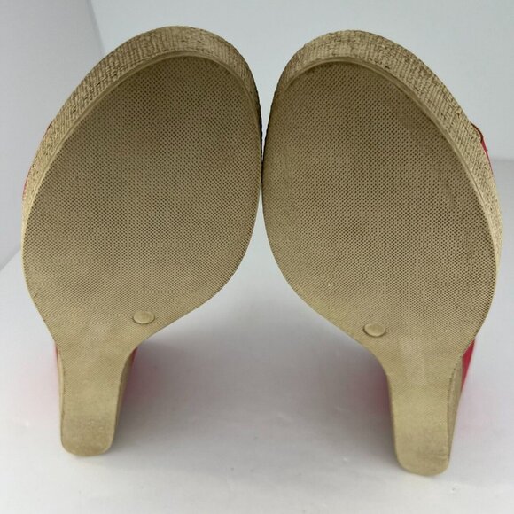 Tuscany by Easy Street Womens Red Easy Street Castello Size 8.5M Wedge Sandals - Picture 8 of 10